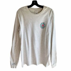 Fayette Chill Tee Shirt Crew Neck Grey Graphic  Logo Long Sleeve Medium